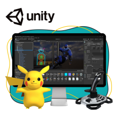 Мир игр на Unity 2D на популярном движке + AI-помощники - КИБЕРшкола программирования для детей, компьютерные курсы для школьников, начинающих и подростков - KIBERone г. Западный