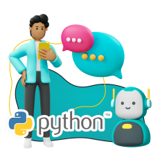 Умный чат-бот на Python - КИБЕРшкола программирования для детей, компьютерные курсы для школьников, начинающих и подростков - KIBERone г. Западный